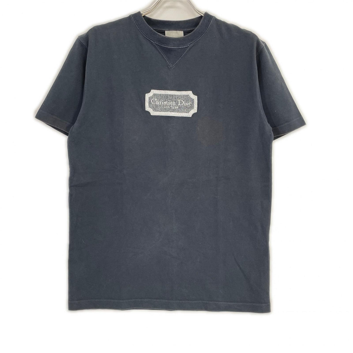Dior HOMME ディオールオム 243J685B0554 ブラック 22AW ロゴエンブロイダリー グレー Tシャツ トップス