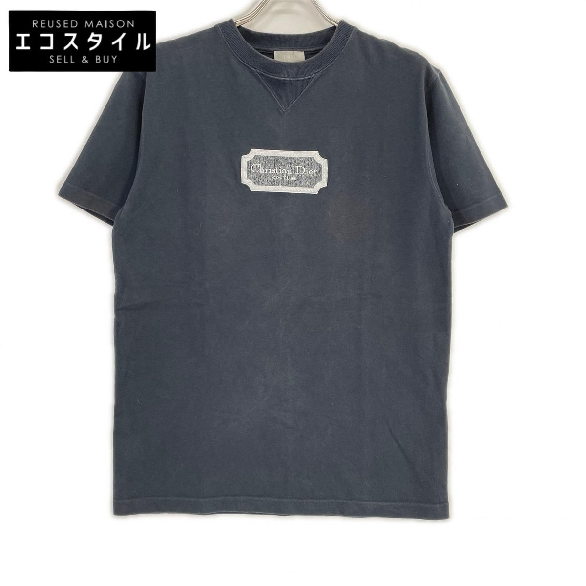 Dior HOMME ディオールオム 243J685B0554 ブラック 22AW ロゴエンブロイダリー グレー Tシャツ トップス