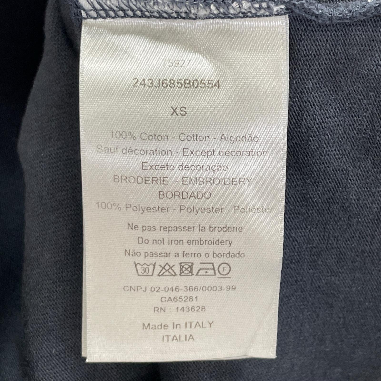 Dior HOMME ディオールオム 243J685B0554 ブラック 22AW ロゴエンブロイダリー グレー Tシャツ トップス