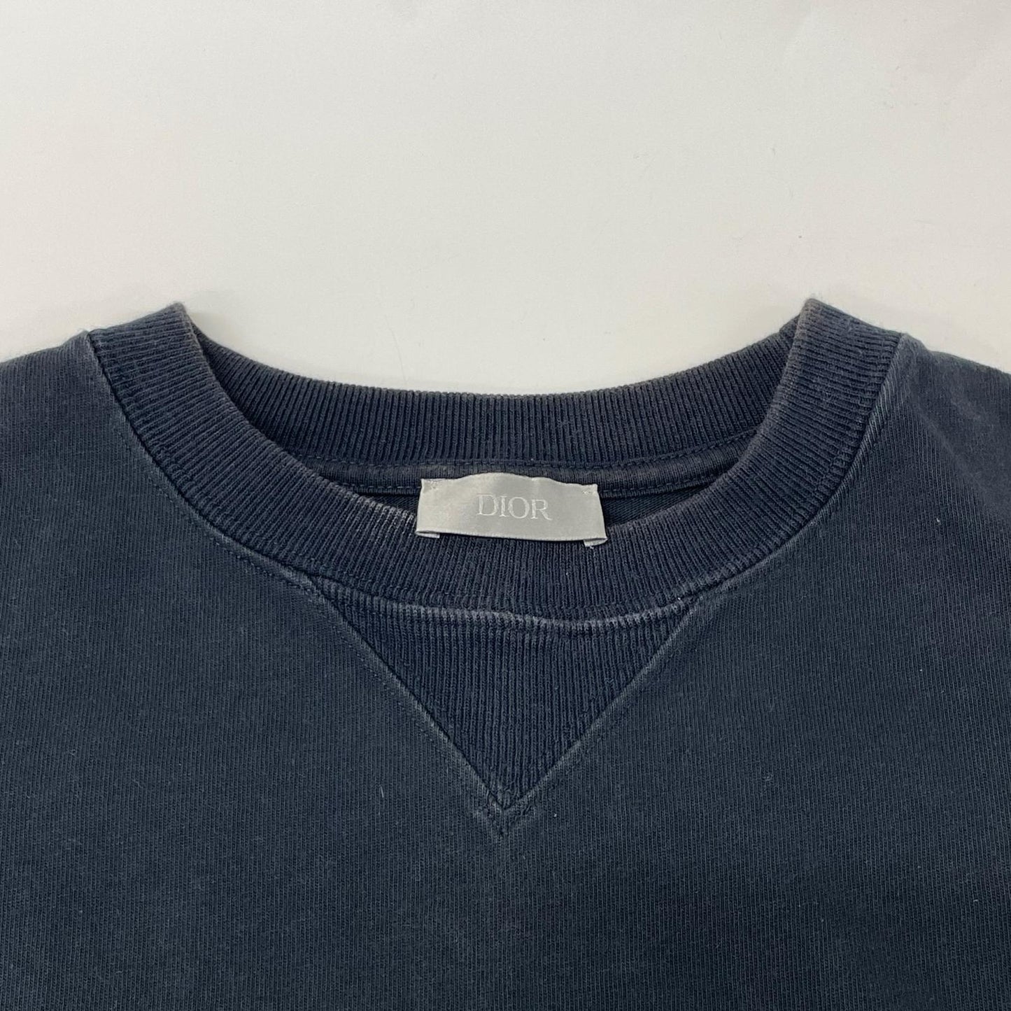 Dior HOMME ディオールオム 243J685B0554 ブラック 22AW ロゴエンブロイダリー グレー Tシャツ トップス