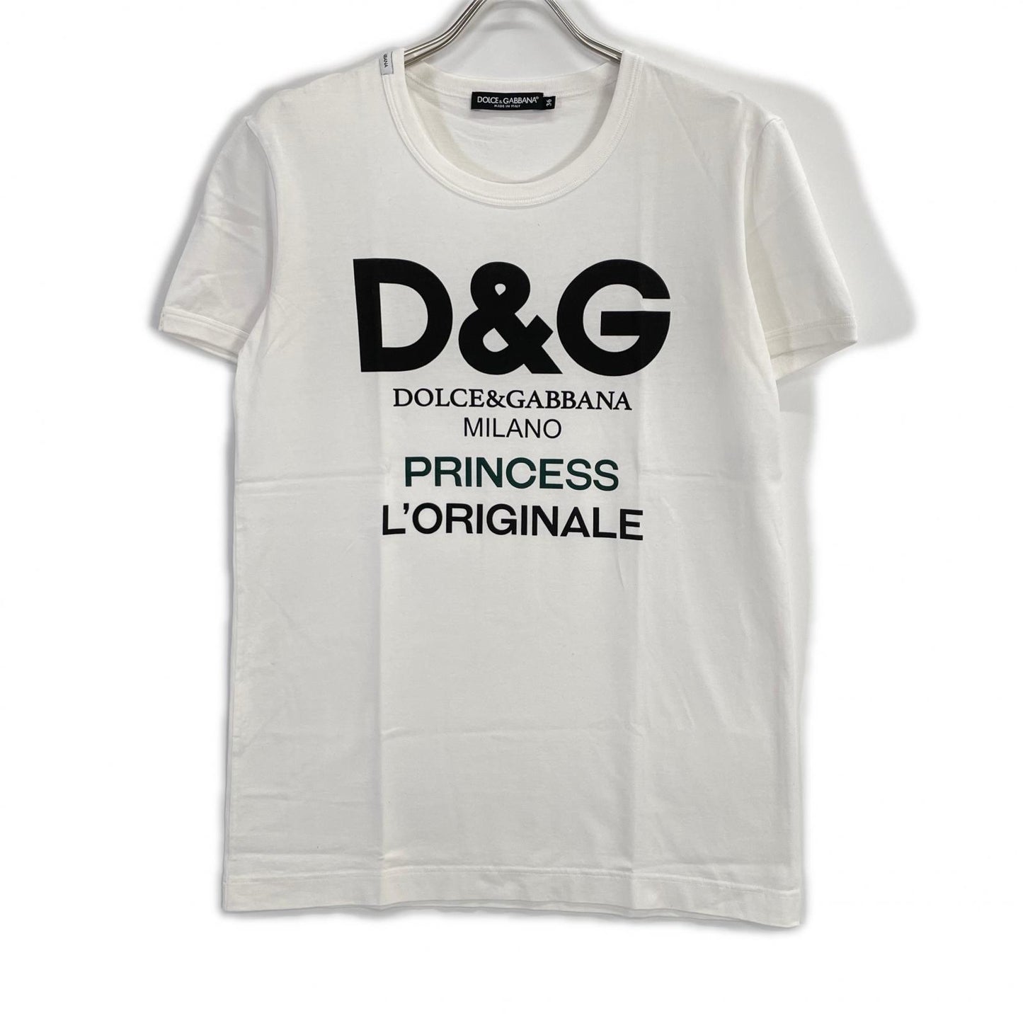 DOLCE&GABBANA ドルチェアンドガッバーナ F8J32T HP75Y ホワイト D&G L'Originale プリントTシャツ トップス
