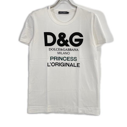 DOLCE&GABBANA ドルチェアンドガッバーナ F8J32T HP75Y ホワイト D&G L'Originale プリントTシャツ トップス