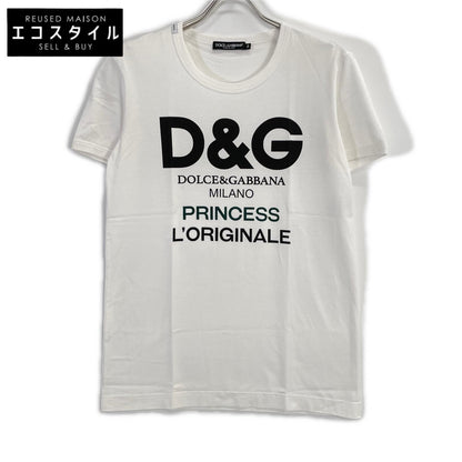 DOLCE&GABBANA ドルチェアンドガッバーナ F8J32T HP75Y ホワイト D&G L'Originale プリントTシャツ トップス