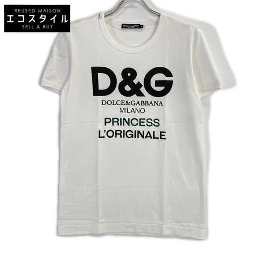 DOLCE&GABBANA ドルチェアンドガッバーナ F8J32T HP75Y ホワイト D&G L'Originale プリントTシャツ トップス