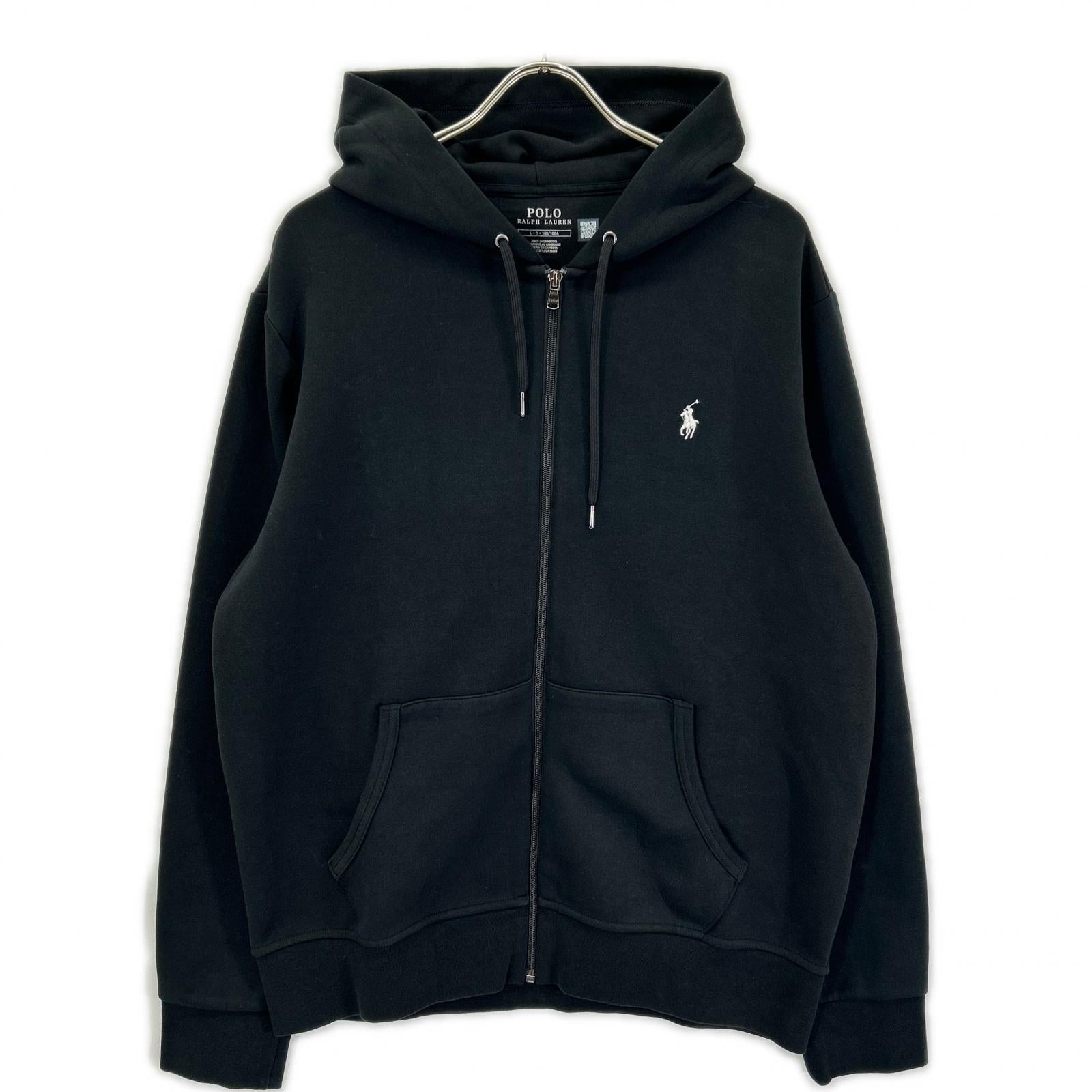 POLObyRalphLauren ポロラルフローレン 710888282001 22年 ブラック ダブルニット フルジップ フーディ トップス