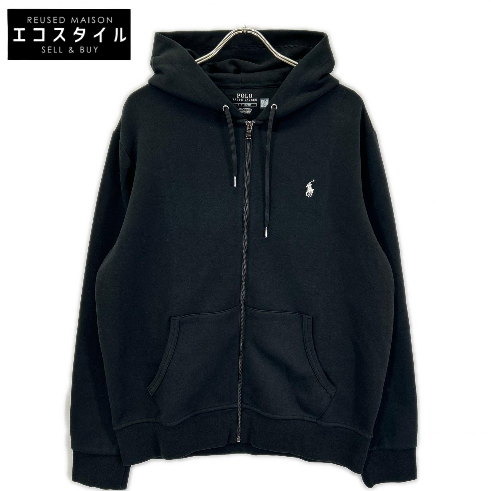 POLObyRalphLauren ポロラルフローレン 710888282001 22年 ブラック ダブルニット フルジップ フーディ トップス
