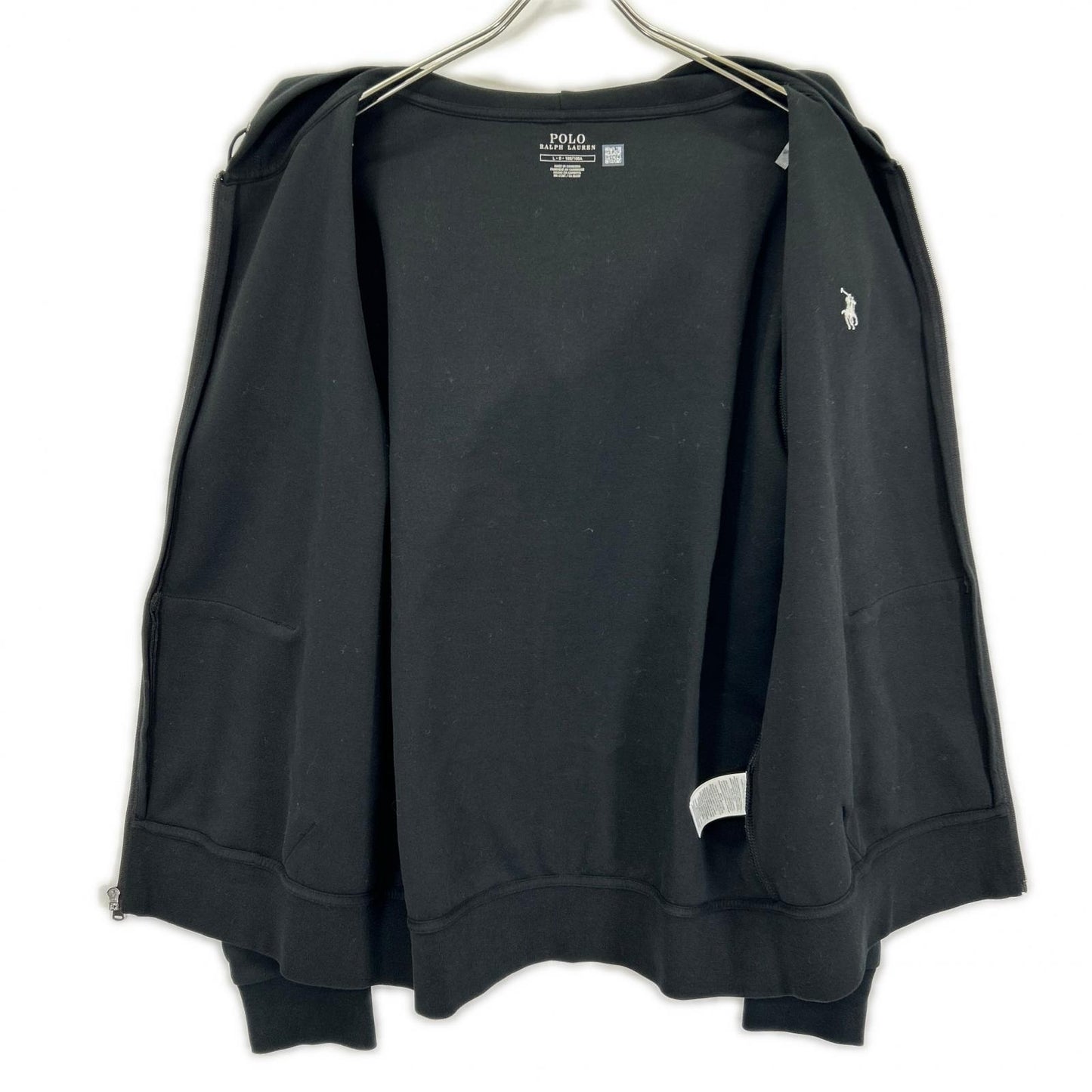 POLObyRalphLauren ポロラルフローレン 710888282001 22年 ブラック ダブルニット フルジップ フーディ トップス