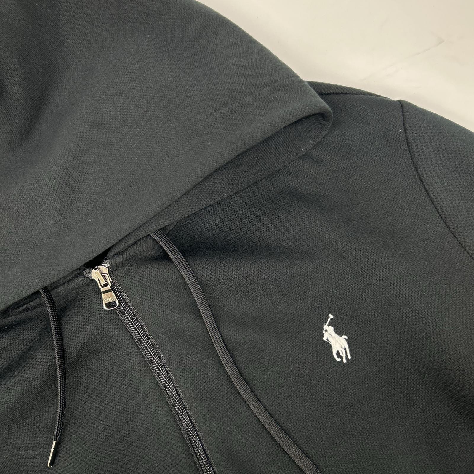 POLObyRalphLauren ポロラルフローレン 710888282001 22年 ブラック ダブルニット フルジップ フーディ トップス