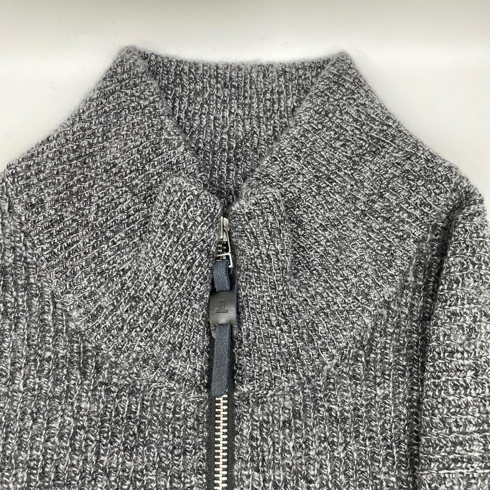 LANVIN COLLECTION ランバンコレクション 258904 グレー ウルトラファインメリノウール ZIP カーディガン ジャケット