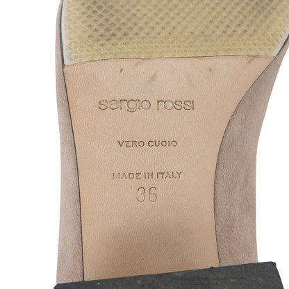 Sergio Rossi セルジオロッシ 美品 ポインテッドトゥ パンプス シューズ レディース スエード ベージュ 36 A85323 シューズ