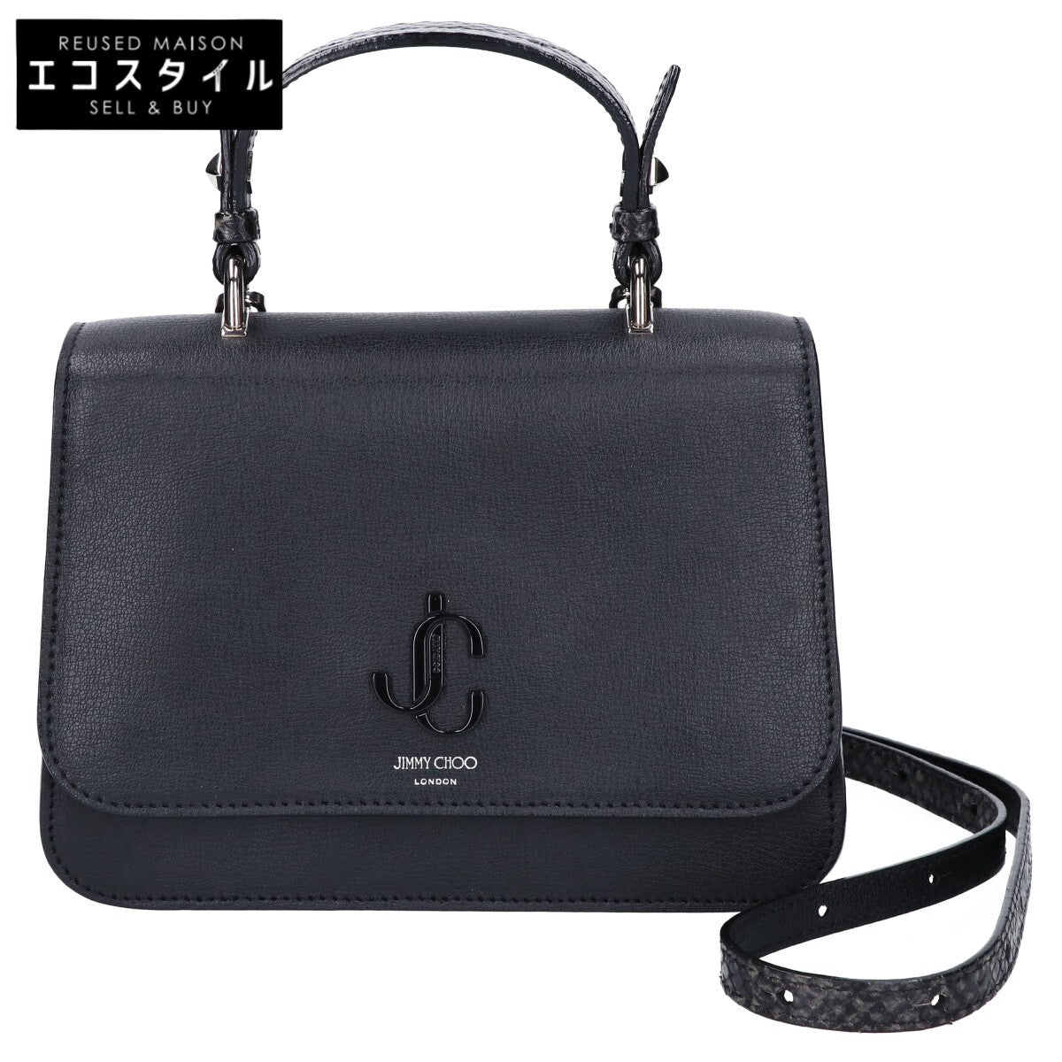 JIMMY CHOO ジミーチュウ 【新品同様】JC トップハンドル S 2WAY ハンドバッグ