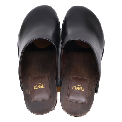 FENDI フェンディ 【美品】スムースレザー スタッズ クロッグ サンダル シューズ