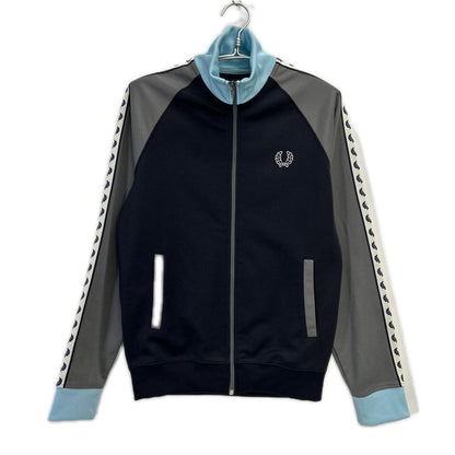 FRED PERRY フレッドペリー J7231 ネイビー×グレー ポルトガル製 ローレル リース テープド トラック ジャケット ジャケット