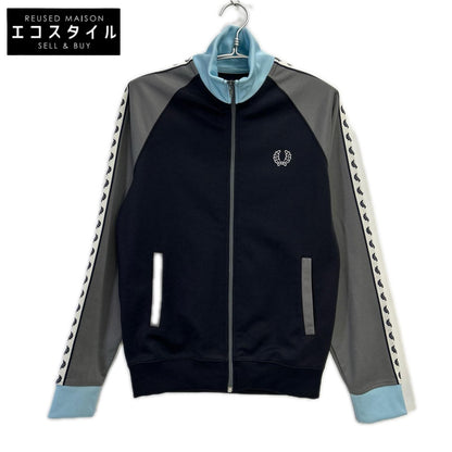 FRED PERRY フレッドペリー J7231 ネイビー×グレー ポルトガル製 ローレル リース テープド トラック ジャケット ジャケット