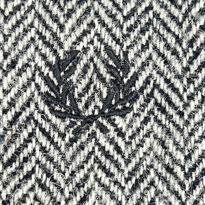 FRED PERRY Fred Perry × Harris Tweed J8150 gray herringbone wool Harrington jacket jacket
