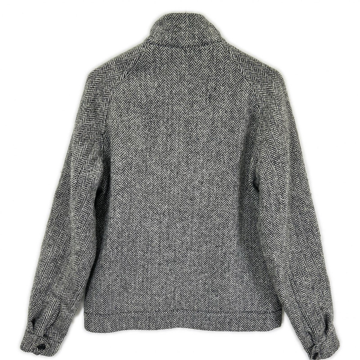 FRED PERRY Fred Perry × Harris Tweed J8150 gray herringbone wool Harrington jacket jacket