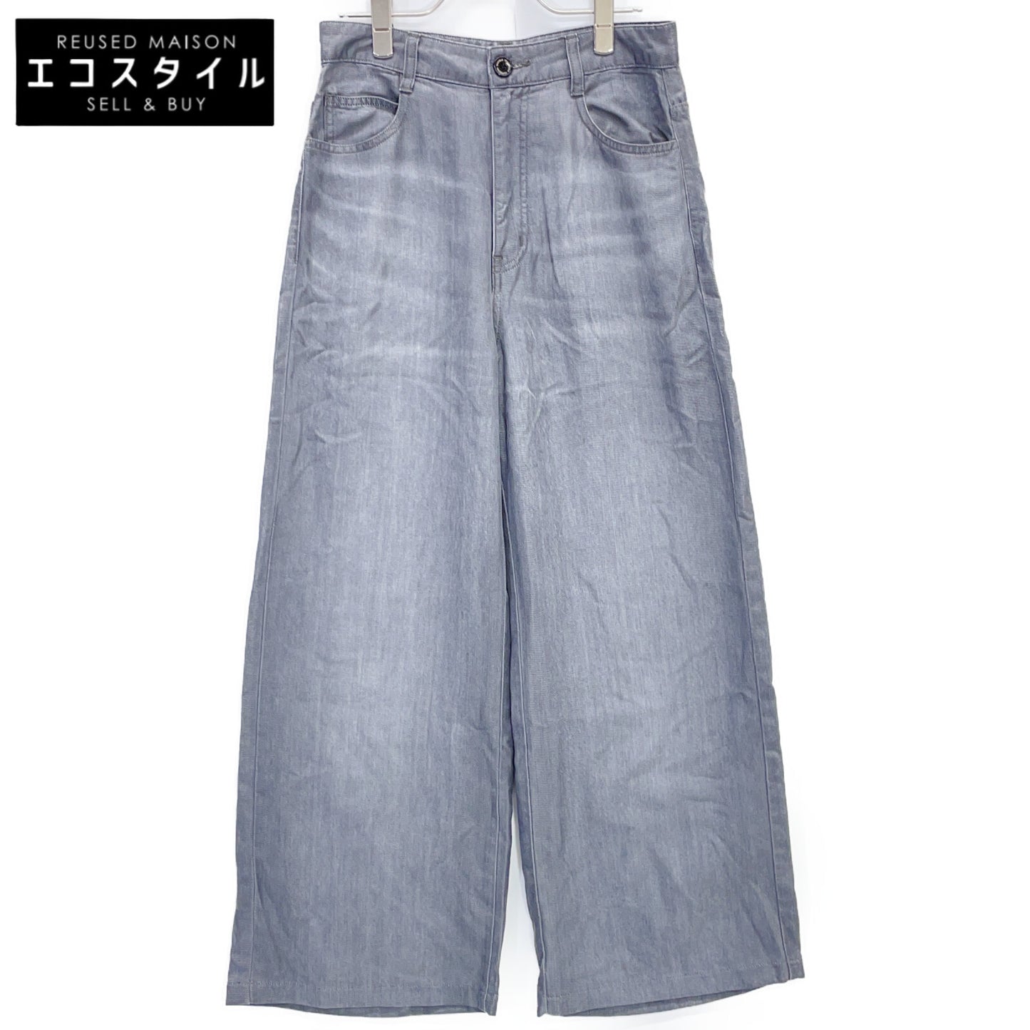 DOUBLE STANDARD CLOTHING ダブルスタンダードクロージング 26AW グレー テンセルワイドデニムパンツ ボトムス