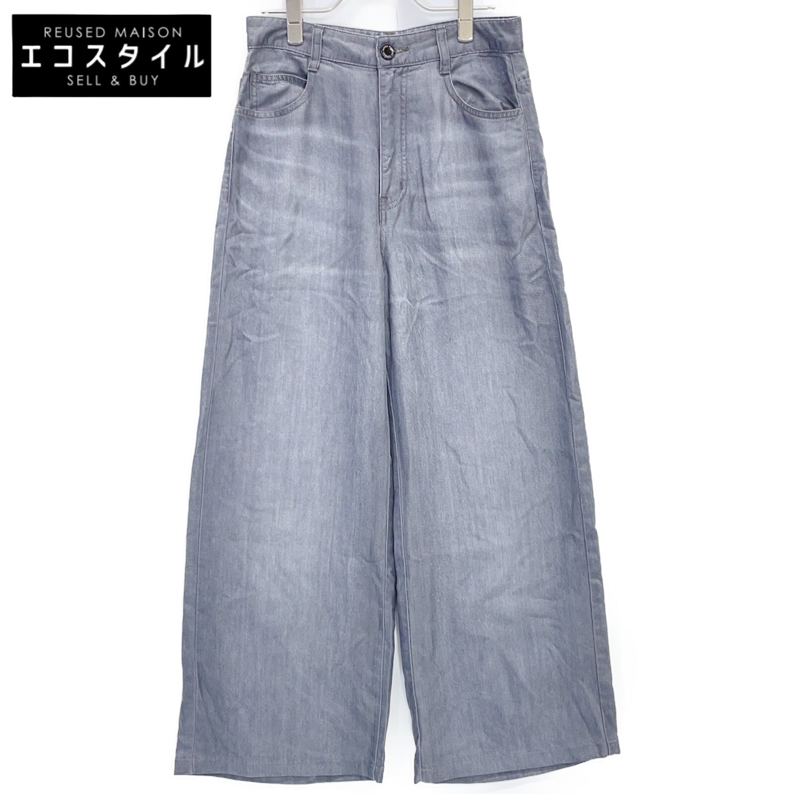 DOUBLE STANDARD CLOTHING ダブルスタンダードクロージング 26AW グレー テンセルワイドデニムパンツ ボトムス
