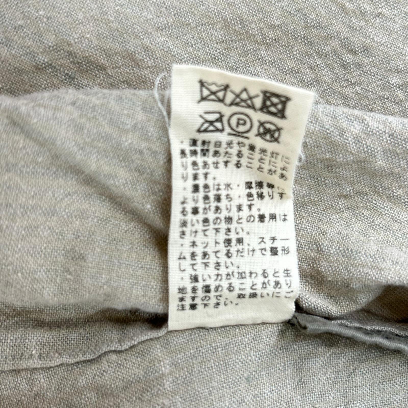 JURGEN LEHL ヨーガンレール J0182FJ601 18SS ベージュ 綿麻 比翼 ノーカラー ジャケット ジャケット