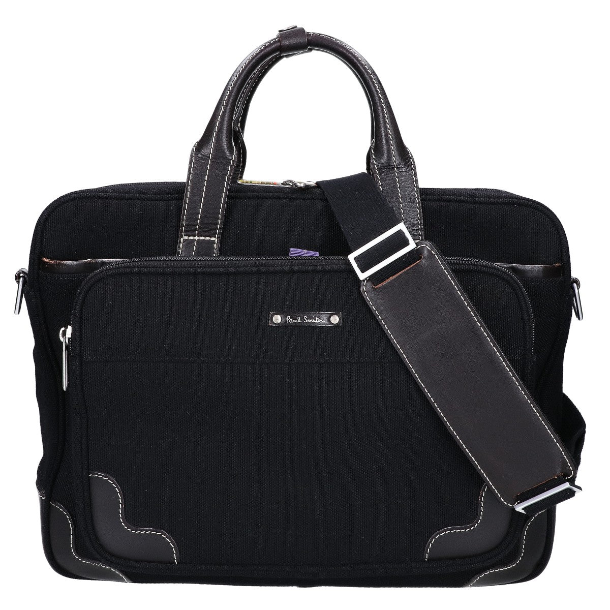PaulSmith ポールスミス キャンバス/レザー 2WAY ビジネスバッグ ブリーフケース ビジネスバッグ ブリーフケース