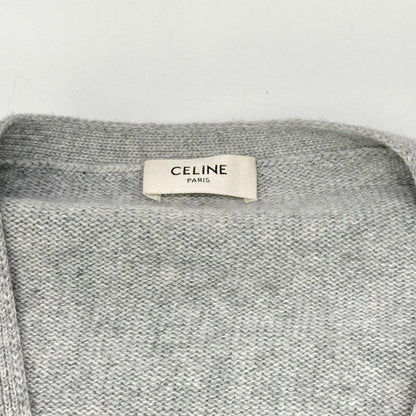 CELINE セリーヌ 2A00O152I グレー エディ期 カシミヤ グルメット カーディガン トップス