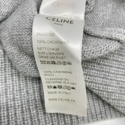 CELINE セリーヌ 2A00O152I グレー エディ期 カシミヤ グルメット カーディガン トップス