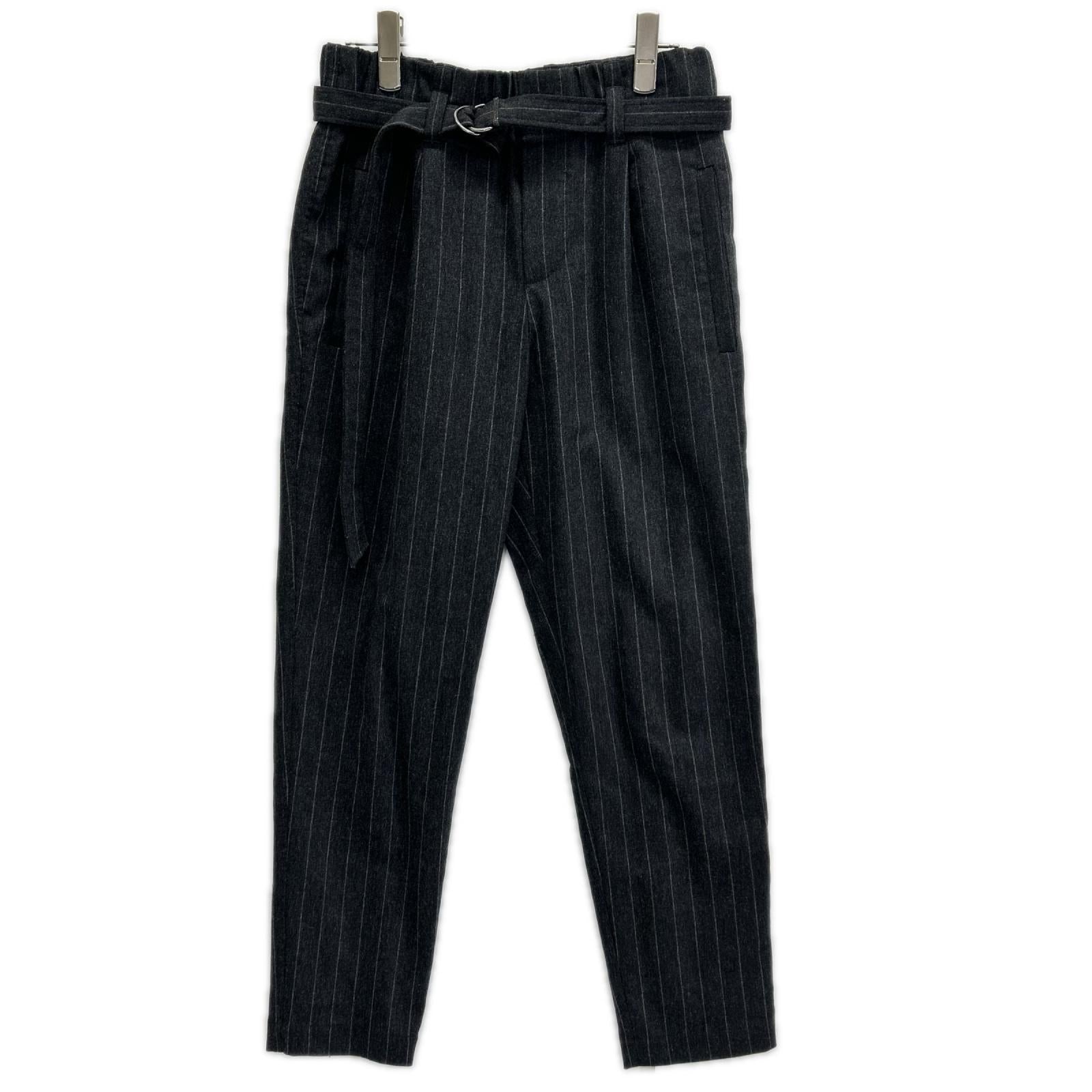 BRUNELLO CUCINELLI ブルネロクチネリ MB083P8176 チャコールグレー ストライプ ファインウール トラウザーズパンツ ボトムス
