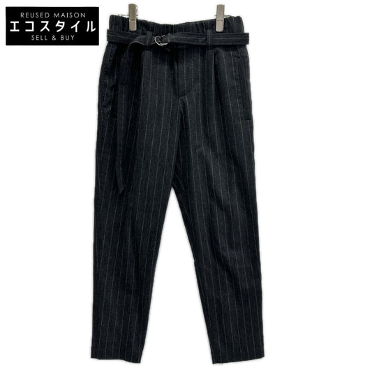 BRUNELLO CUCINELLI ブルネロクチネリ MB083P8176 チャコールグレー ストライプ ファインウール トラウザーズパンツ ボトムス