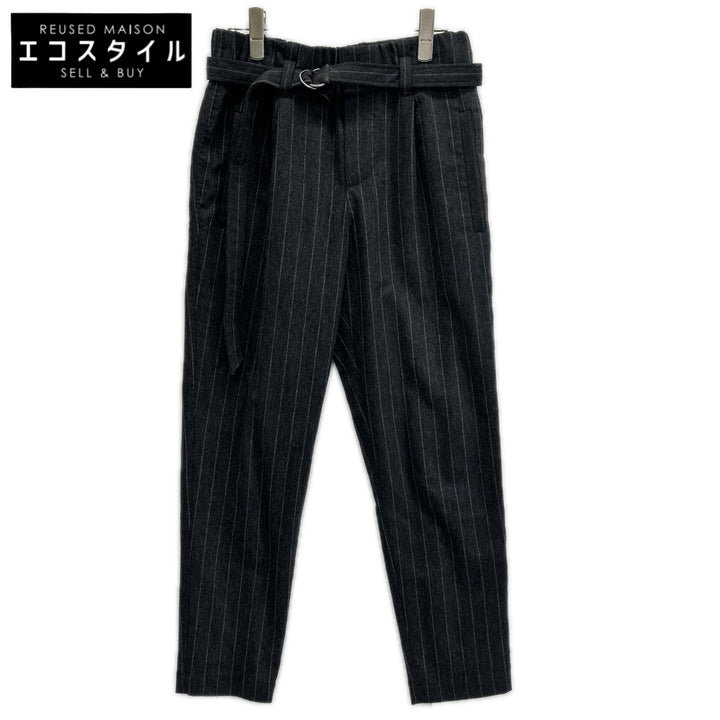 BRUNELLO CUCINELLI ブルネロクチネリ MB083P8176 チャコールグレー ストライプ ファインウール トラウザーズパンツ ボトムス