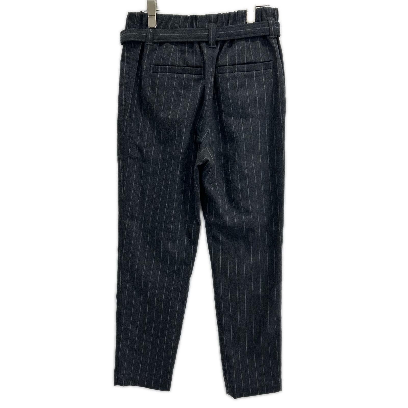 BRUNELLO CUCINELLI ブルネロクチネリ MB083P8176 チャコールグレー ストライプ ファインウール トラウザーズパンツ ボトムス