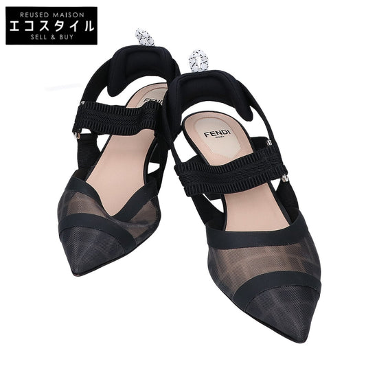 FENDI フェンディ 【美品】コリブリ メッシュ スリングバック パンプス シューズ