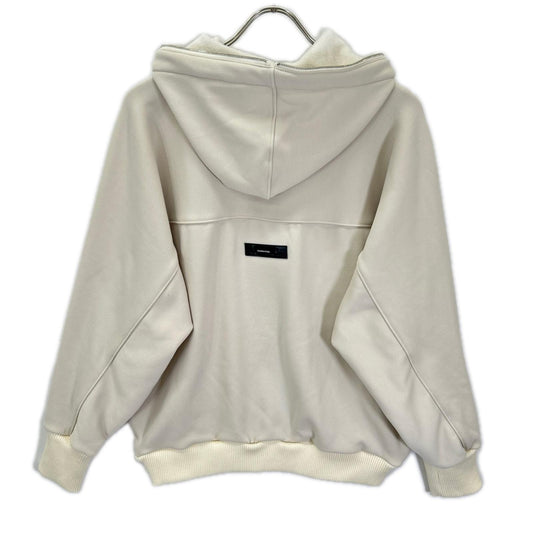 ESSENTIAL エッセンシャル ホワイト LONG STAPLE cotton bomber ジップパーカー トップス