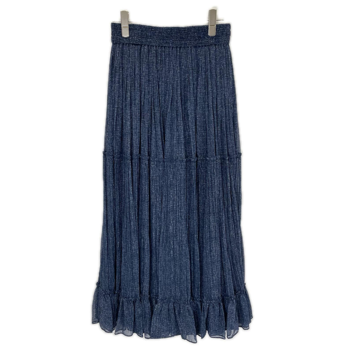 DOUBLE STANDARD CLOTHING ダブルスタンダードクロージング 25AW ネイビー プリント デニム調プリントスカート スカート