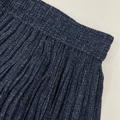 DOUBLE STANDARD CLOTHING ダブルスタンダードクロージング 25AW ネイビー プリント デニム調プリントスカート スカート