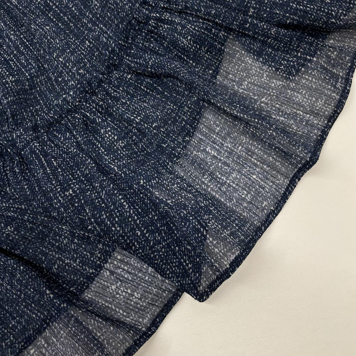 DOUBLE STANDARD CLOTHING ダブルスタンダードクロージング 25AW ネイビー プリント デニム調プリントスカート スカート