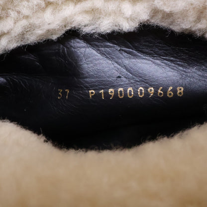 CELINE セリーヌ P190009668 ブラック ムートンレザー ボアライニング ロングブーツ シューズ