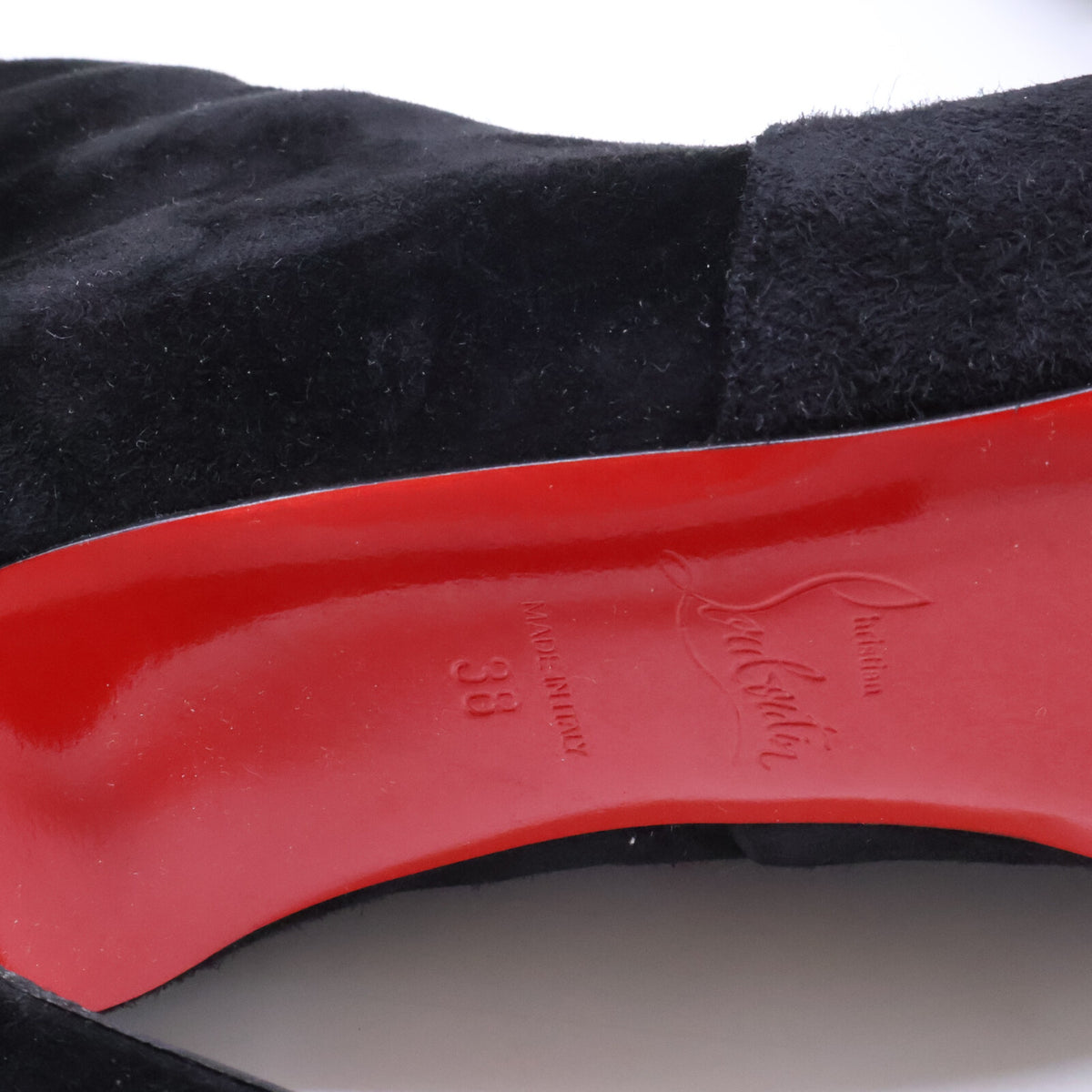 CHRISTIAN LOUBOUTIN クリスチャンルブタン 3201081 ブラック Eleonor Botta 100 Arabica OTK Knee HighHeelBoot シューズ