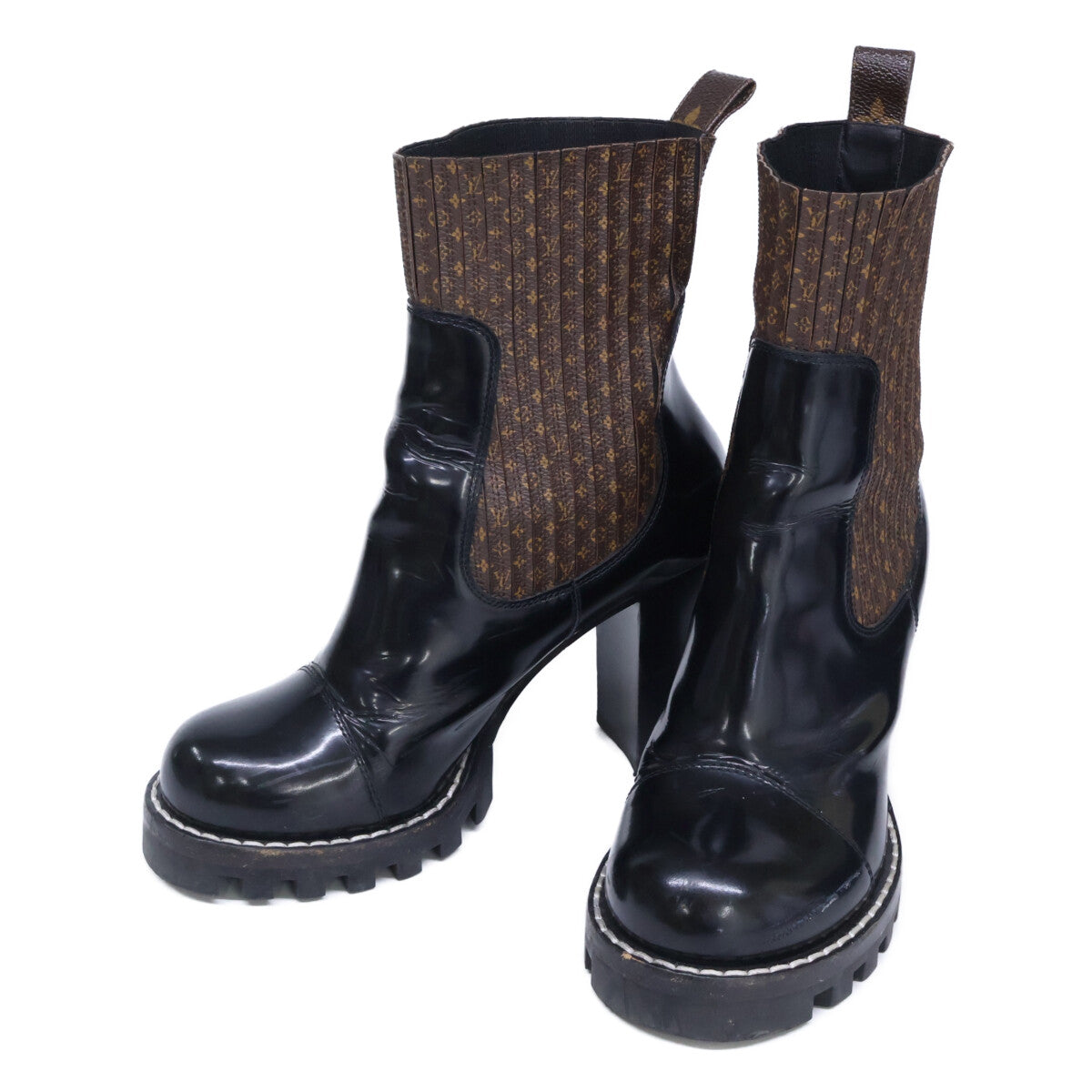 LOUIS VUITTON ルイヴィトン M12267 スタートレイルライン モノグラム レザー アンクルブーツ シューズ