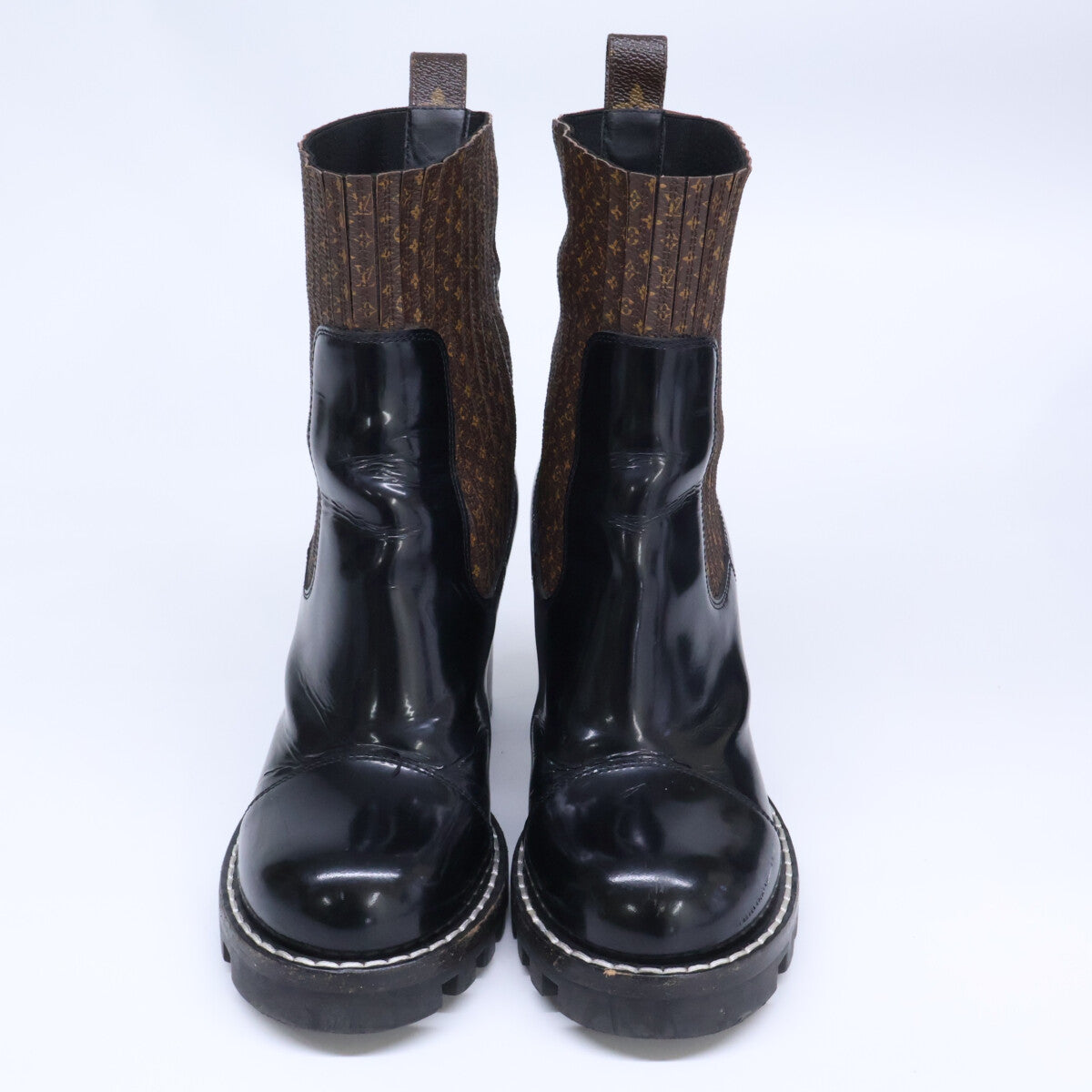 LOUIS VUITTON ルイヴィトン M12267 スタートレイルライン モノグラム レザー アンクルブーツ シューズ