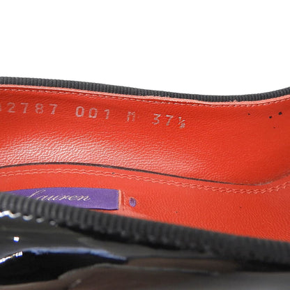 RalphLauren PURPLE LABEL ラルフローレン パープルレーベル パテントレザー リボンパンプス レディース ブラック 37 1/2M 782787 シューズ