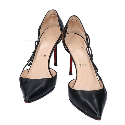 CHRISTIAN LOUBOUTIN クリスチャンルブタン ブラック サイドリボン ポインテッドトゥ パンプス シューズ