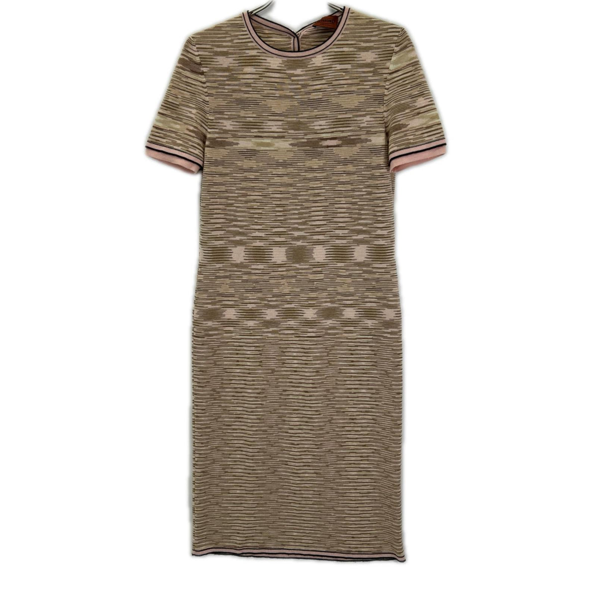 MISSONI ミッソーニ ブラウン系 ウールナイロン ボーダー ニット ワンピース ワンピース