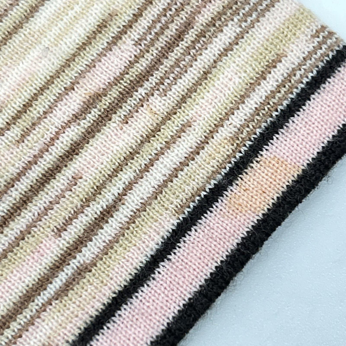 MISSONI ミッソーニ ブラウン系 ウールナイロン ボーダー ニット プルオーバー トップス