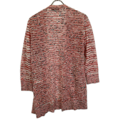 MISSONI ミッソーニ レッド系 ウール ボーダー ロング カーディガン トップス