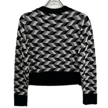MISSONI ミッソーニ ブラック×ホワイト ウール混 幾何学柄 セーター トップス