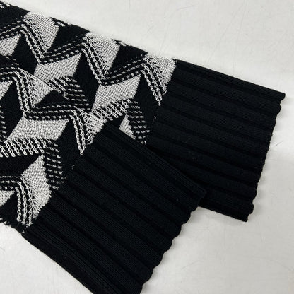 MISSONI ミッソーニ ブラック×ホワイト ウール混 幾何学柄 セーター トップス