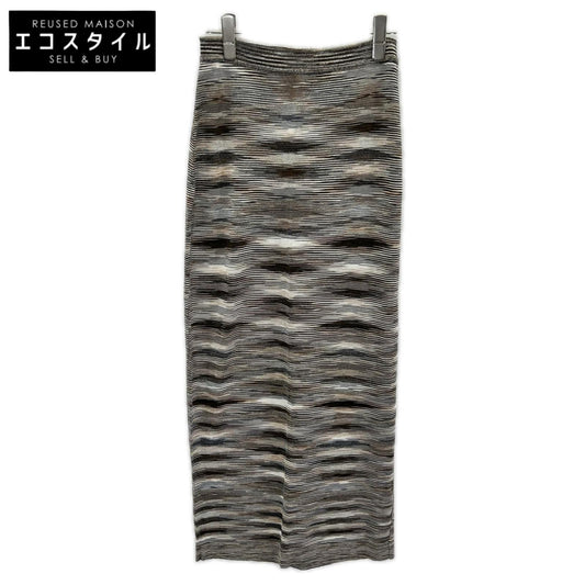 MISSONI ミッソーニ ブラウン系 レーヨン ボーダー ロングスカート スカート