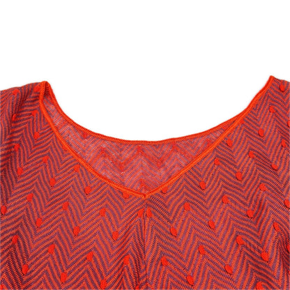 MISSONI ミッソーニ レッド系 リネンコットン混 ジグザグ柄 ワンピース ワンピース