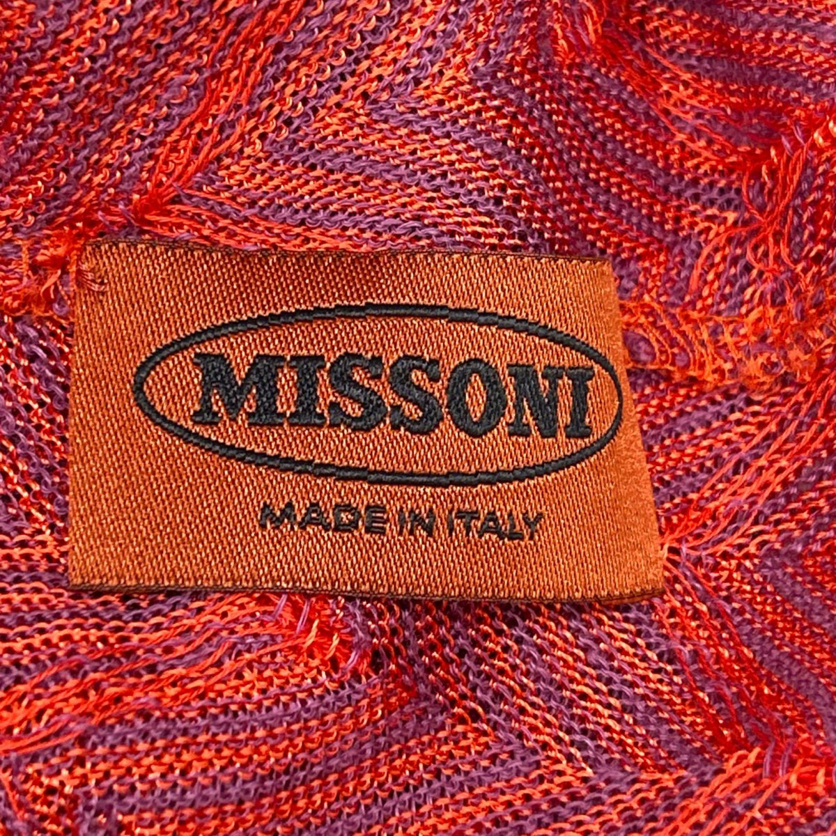 MISSONI ミッソーニ レッド系 リネンコットン混 ジグザグ柄 ワンピース ワンピース