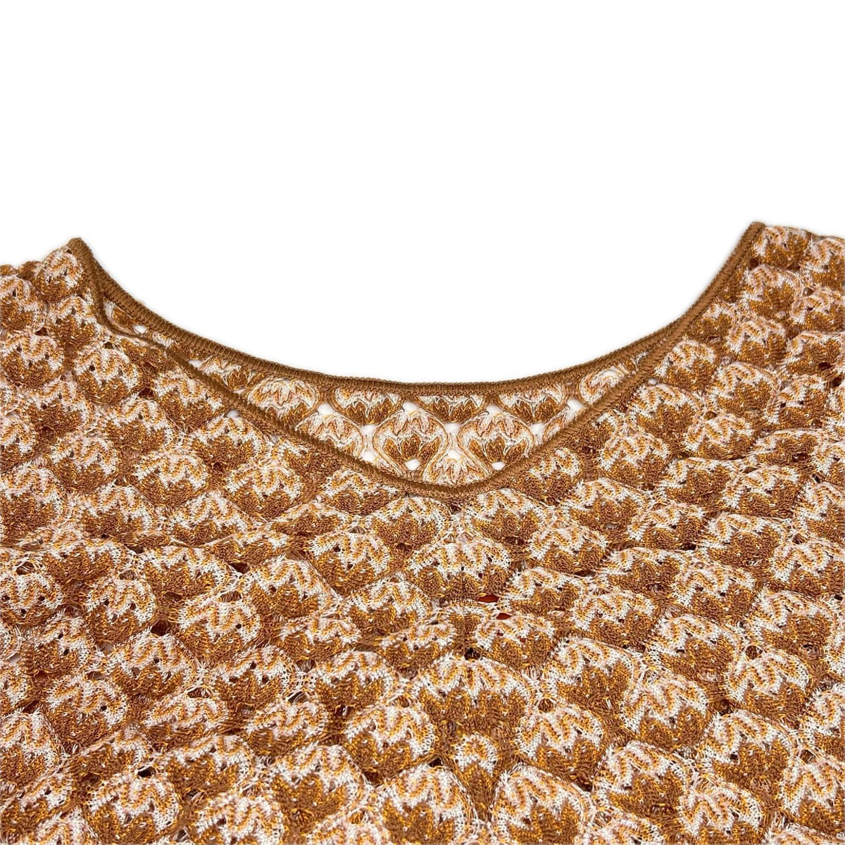 MISSONI ミッソーニ OPMDSS0160 ブラウン レーヨンリネン レース ワンピース ワンピース